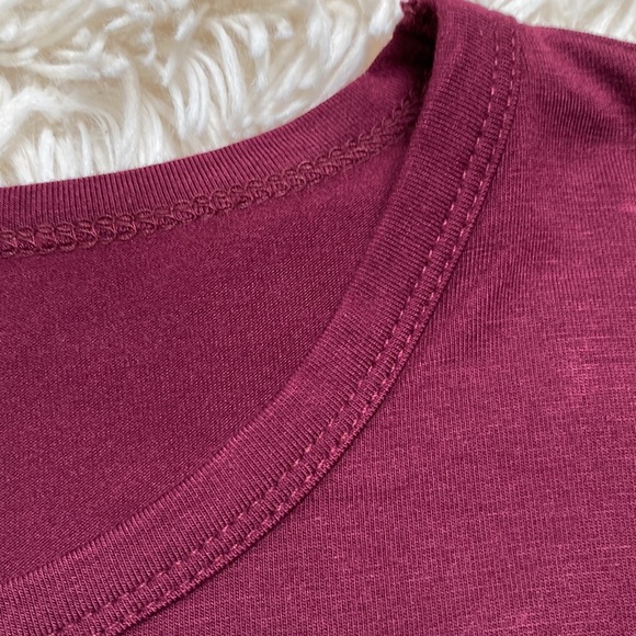 Zenana Ruched Dolman Sleeve Top 💗 Cranberry - Picture 7 of 11